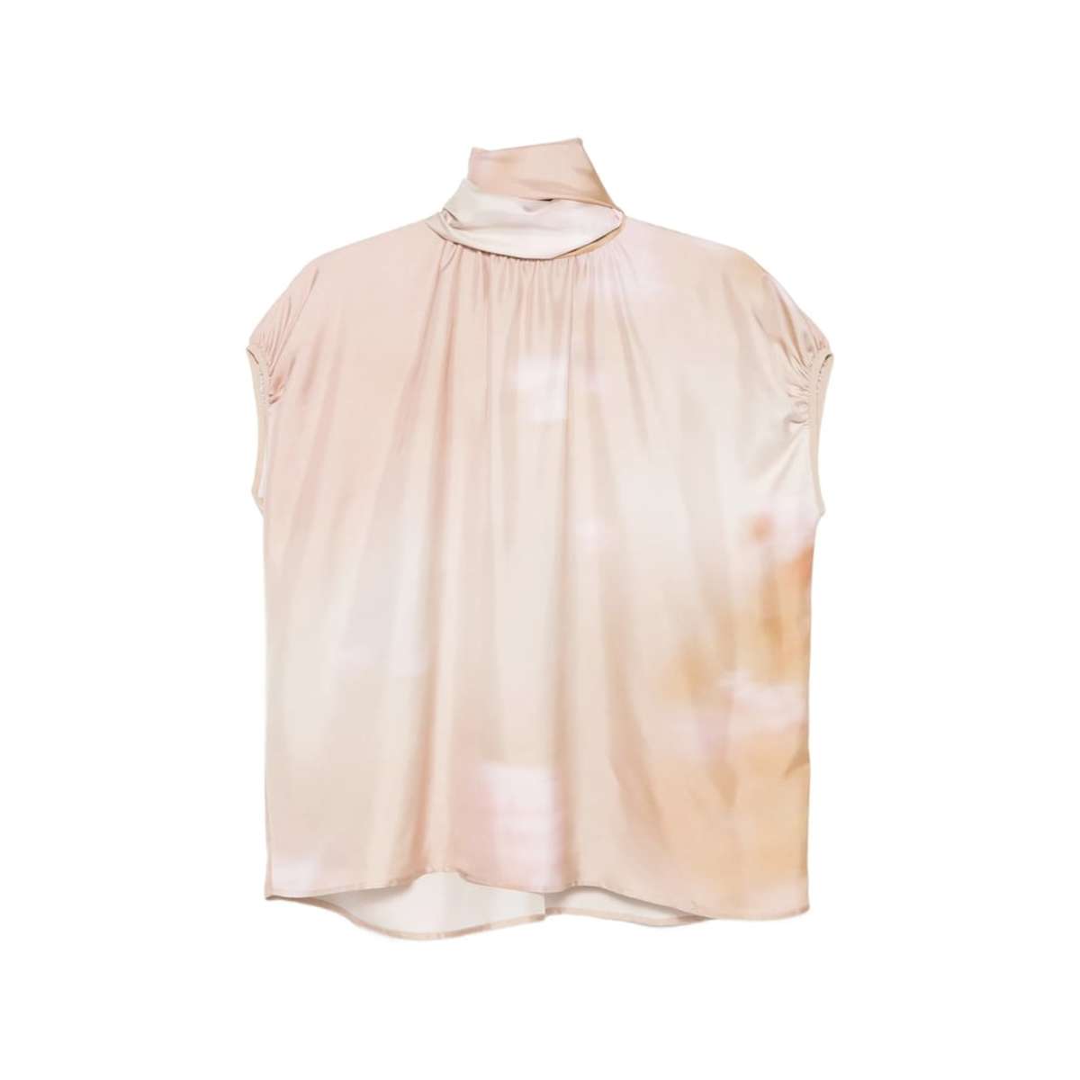 Fabiana Filippi Sleeveless Gathered Shoulders Blouse - Pink - Image 1 of 5