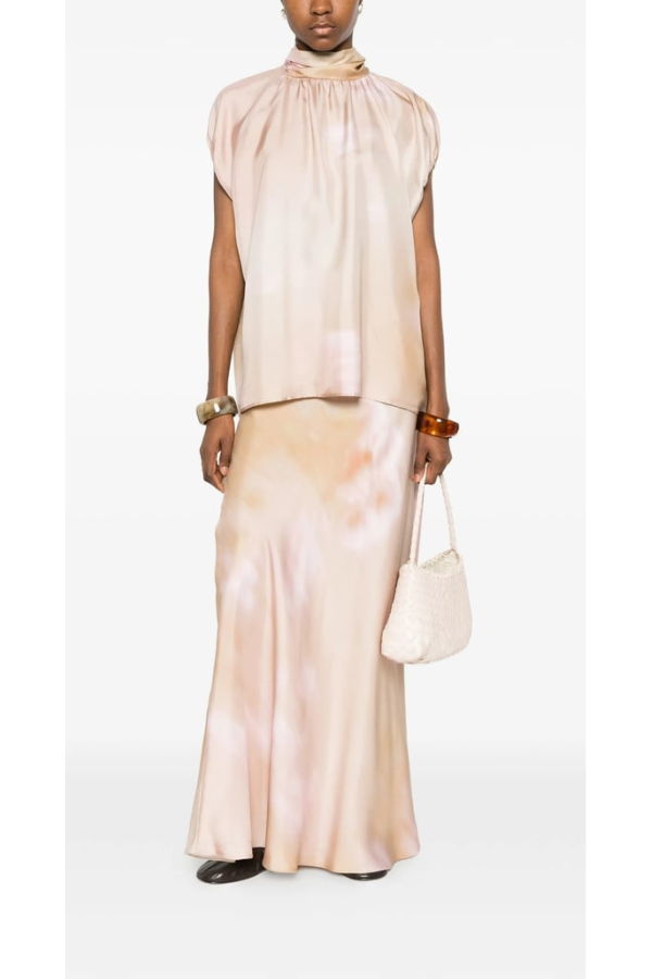 Fabiana Filippi Sleeveless Gathered Shoulders Blouse - Pink