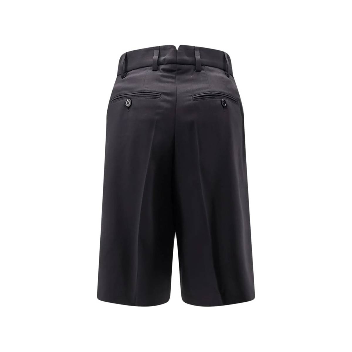 Ami Alexandre Mattiussi Tailored Pleated Shorts - Black - Image 3 of 3