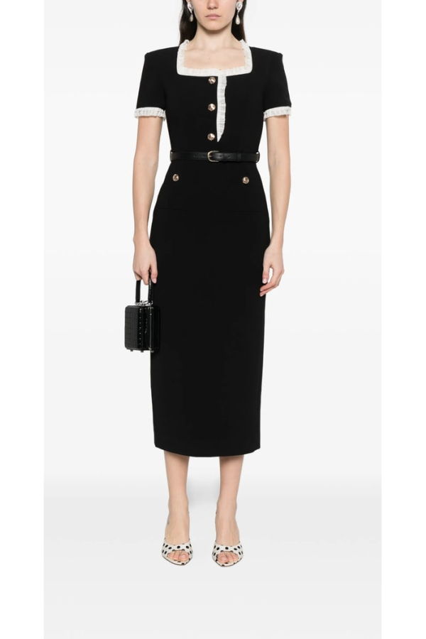 Self-Portrait Dress - Black