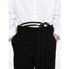 Ann Demeulemeester Side Drawstring Straight Leg Pants - Black - Thumbnail 3