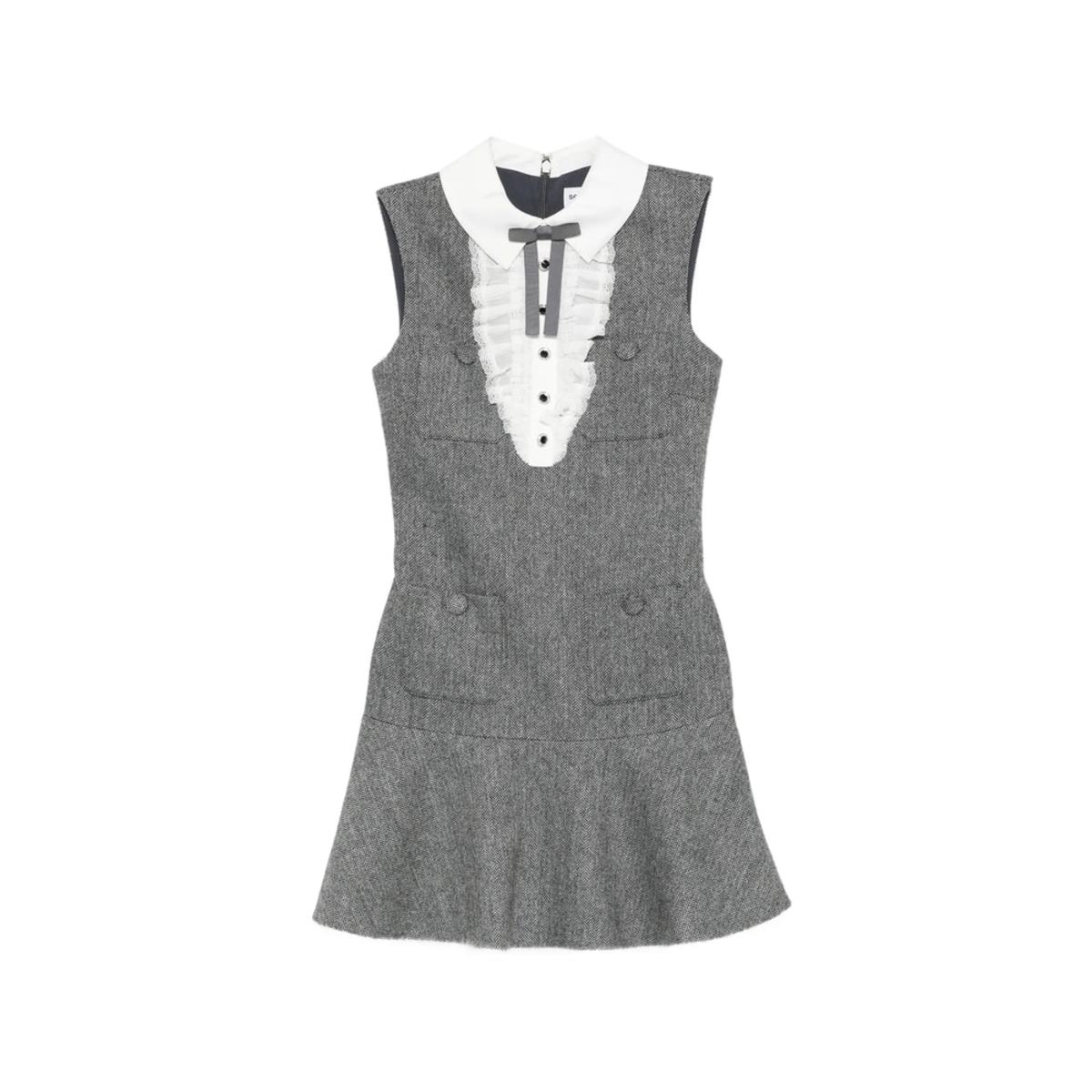 Self-Portrait Dress - Gray - Image 1 of 5