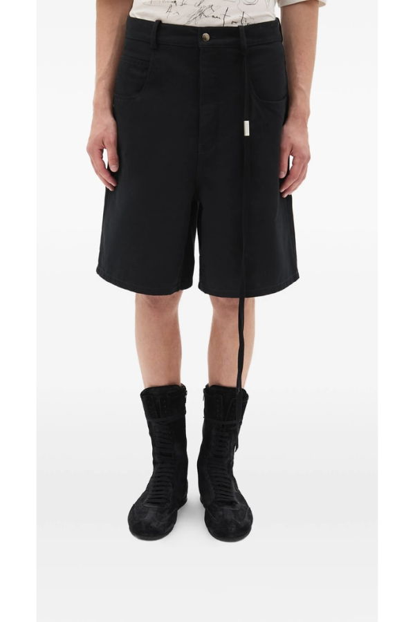 Ann Demeulemeester Drawstring Detail Shorts - Black