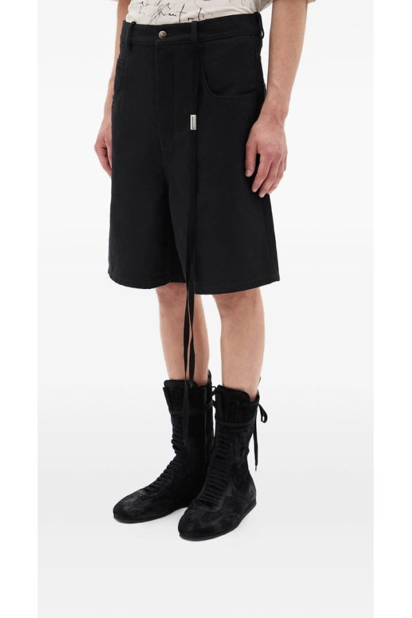 Ann Demeulemeester Drawstring Detail Shorts - Black