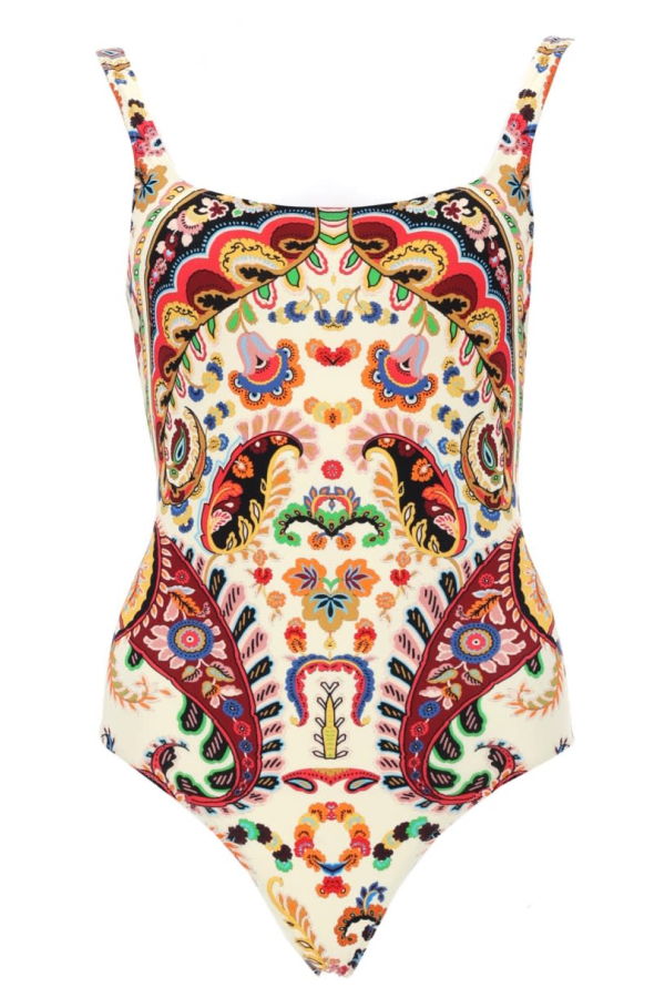 Etro Costume Intero Con Motivo Paisley Floreale One-Piece Swimsuit - Multicolour