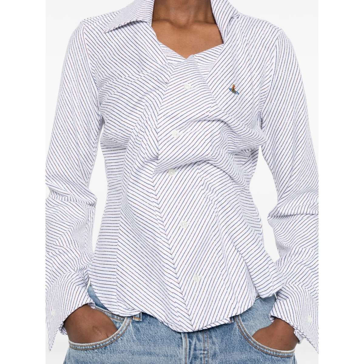 Vivienne Westwood Shirt - White/Blue - Image 3 of 5