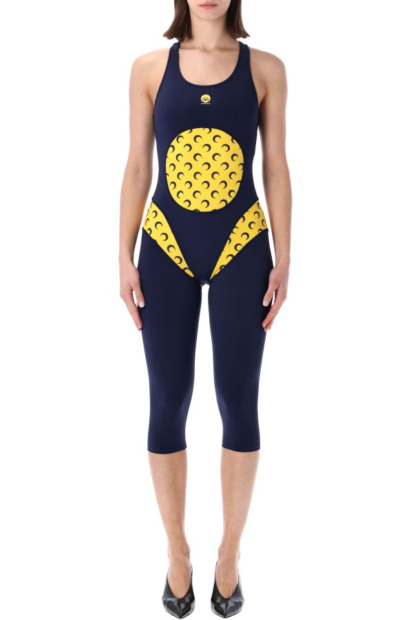 MARINE SERRE Athleisure Aerobic Catsuit - Midnight Blue
