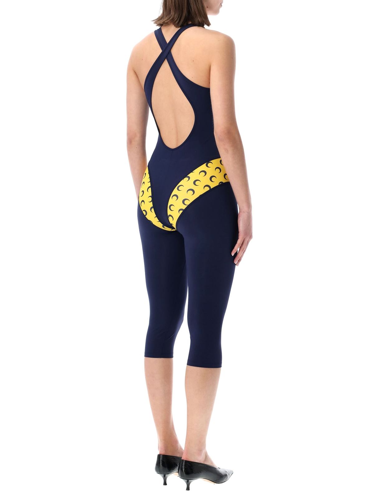 MARINE SERRE Athleisure Aerobic Catsuit - Midnight Blue - Image 2 of 3