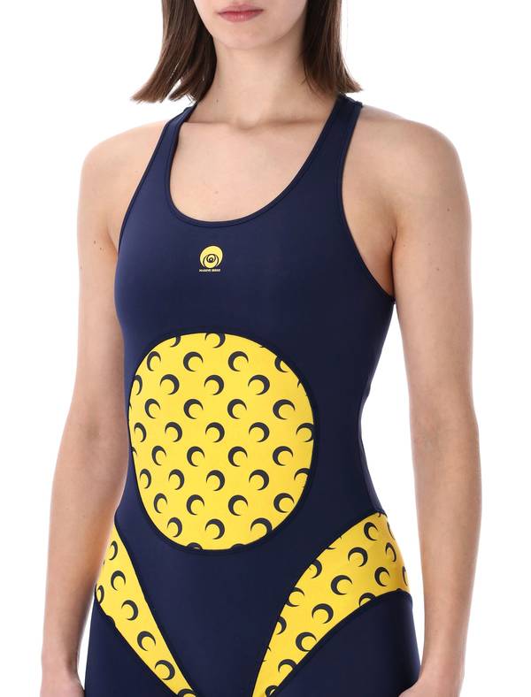 MARINE SERRE Athleisure Aerobic Catsuit - Midnight Blue