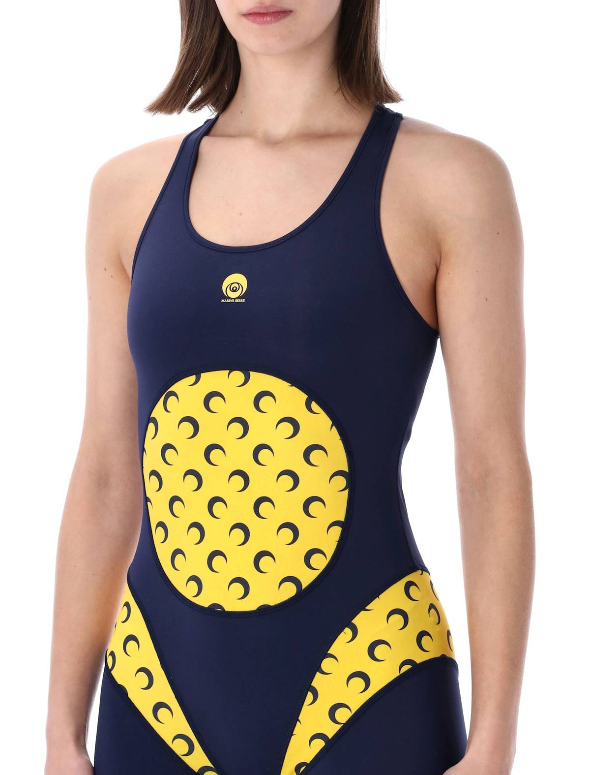 MARINE SERRE Athleisure Aerobic Catsuit - Midnight Blue - Image 3 of 3