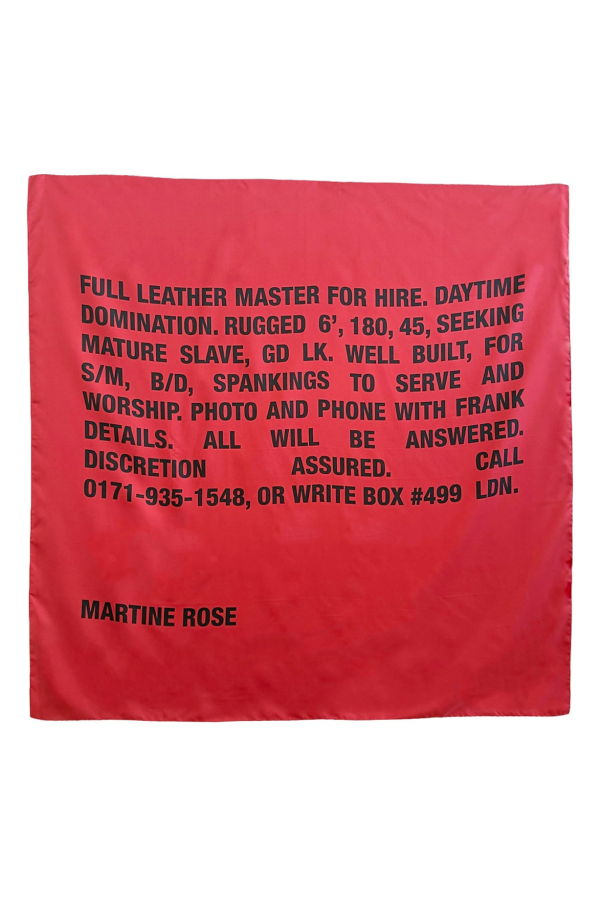 Martine Rose Logo Scarf - Red