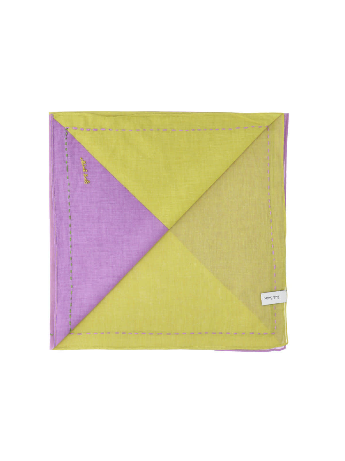 PAUL SMITH Cotton Scarf - Yellow - Image 2 of 3