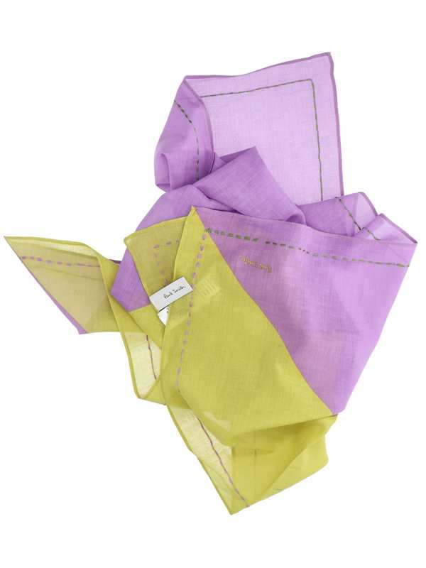 PAUL SMITH Cotton Scarf - Yellow