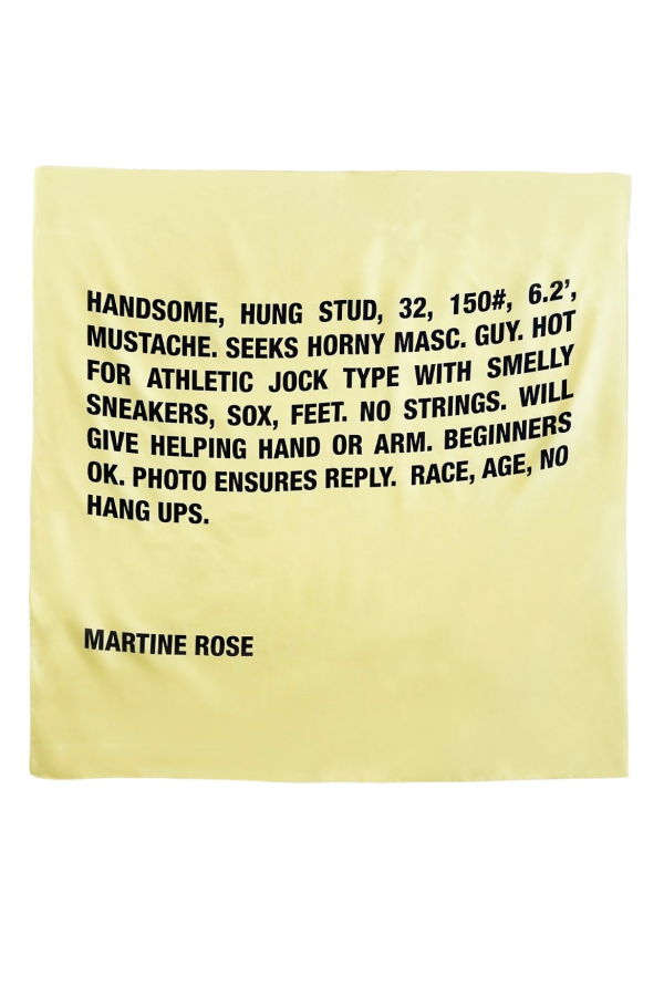 Martine Rose Logo Scarf - Yellow