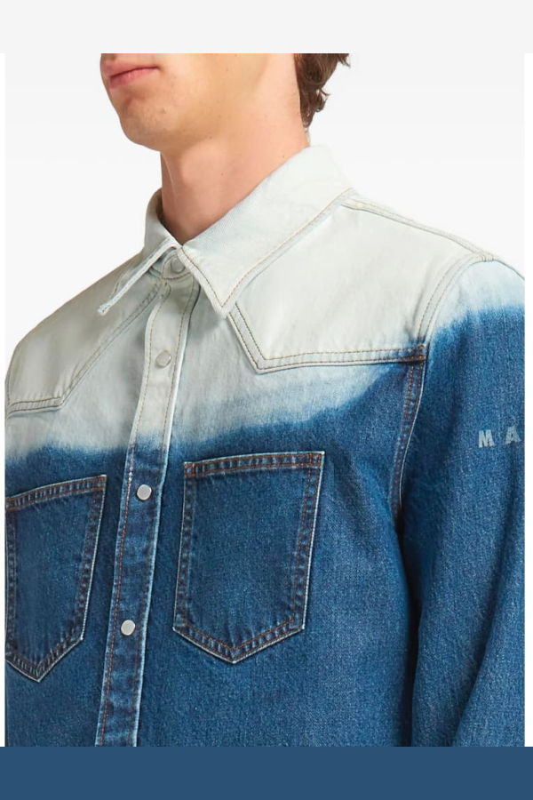Marni Dip-Dye Effect Shirt - Blue