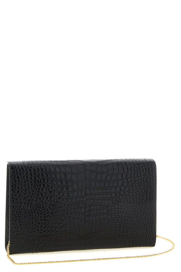 Giuseppe Zanotti Envelope Clutch Bag - Black