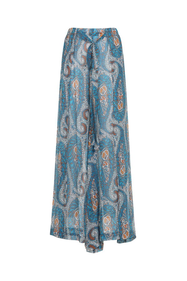 Etro Wide Leg Pants - Multi White