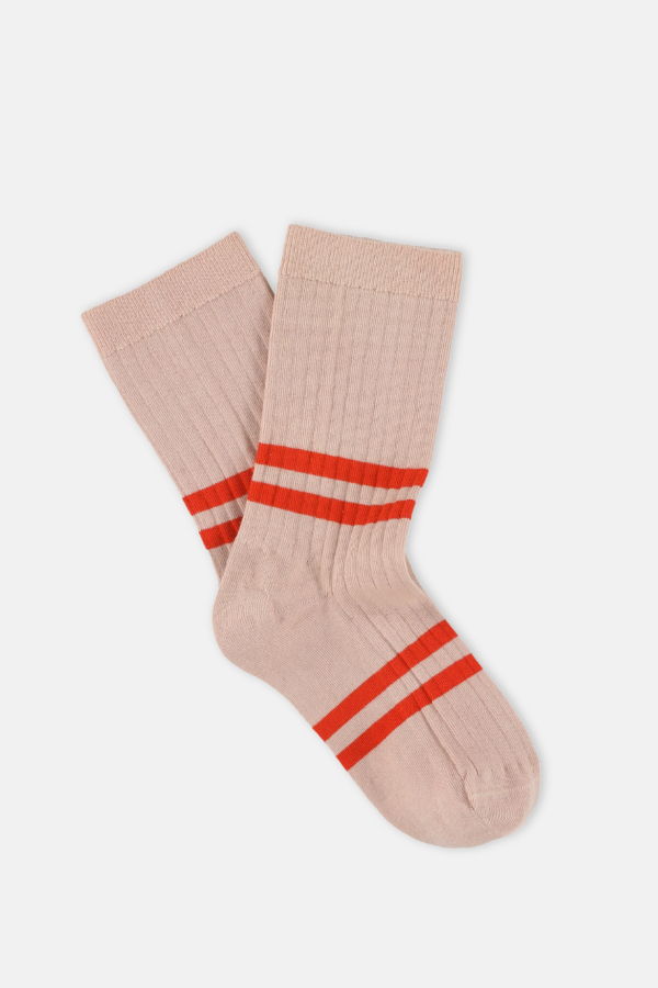 Escuyer Striped Socks - Pink & Orange