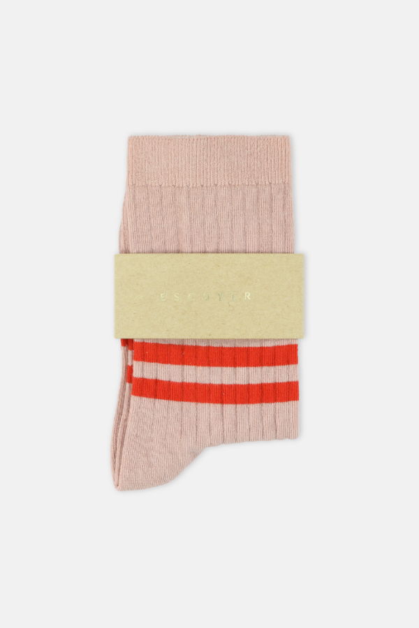 Escuyer Striped Socks - Pink & Orange