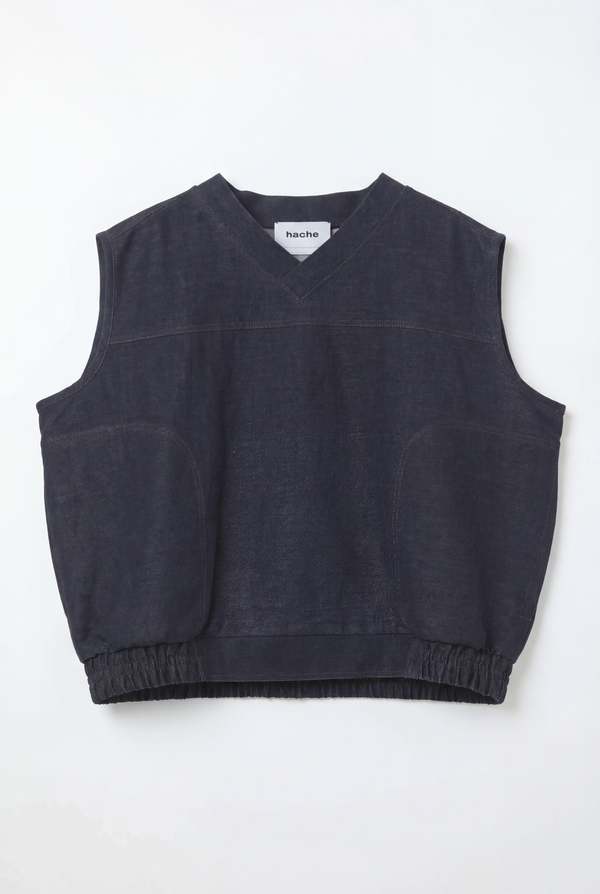Hache Over Vest - Dark Navy Hache Over Vest - Dark Navy