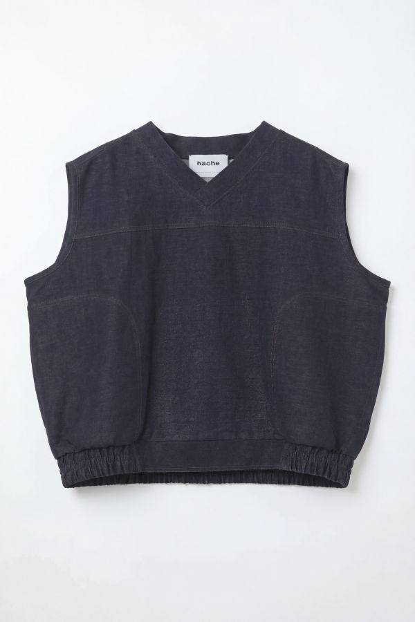 Hache Over Vest - Dark Navy