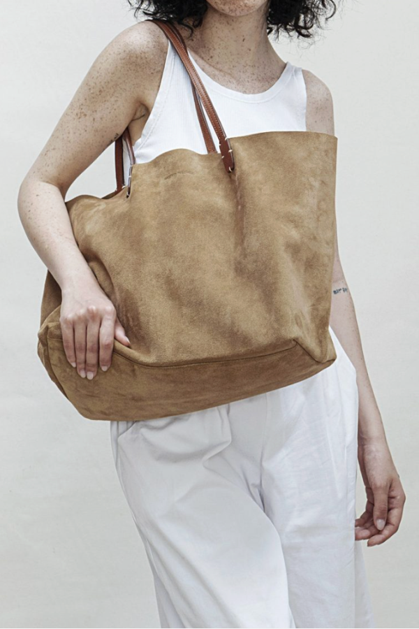 Massimo Palomba Regina Suede Bag - Caramel