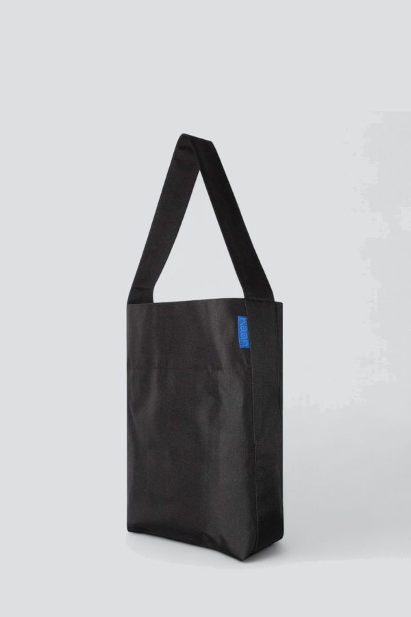 Kaan Black Water Repellant Midi Bucket Tote