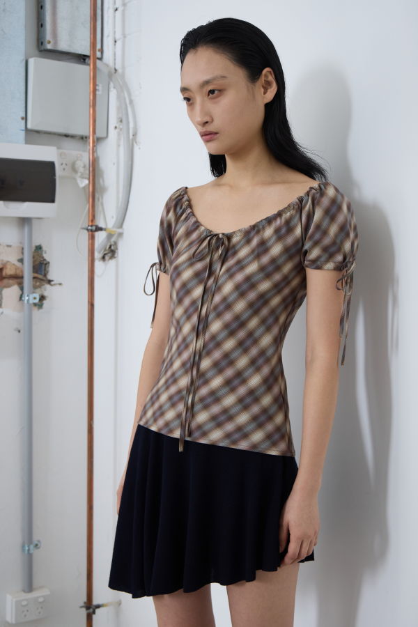 Permanent Vacation Orbit Blur Check Top