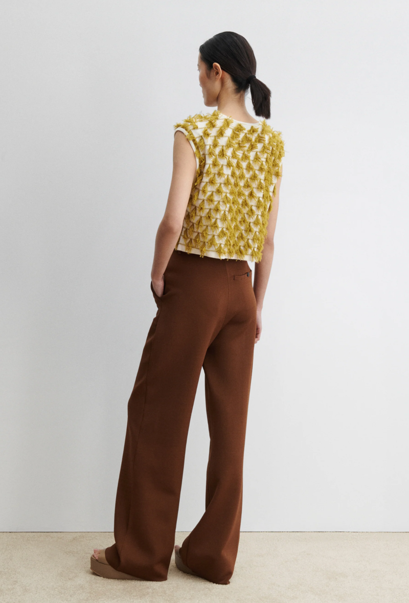 Rachel Comey Hazlitt Top - Cream + Mustard