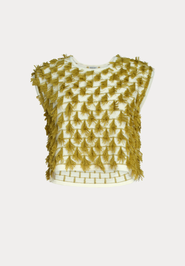 Rachel Comey Hazlitt Top - Cream + Mustard