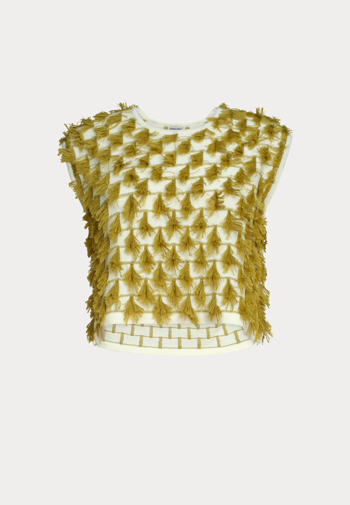 Rachel Comey Hazlitt Top - Cream + Mustard - Image 5 of 5