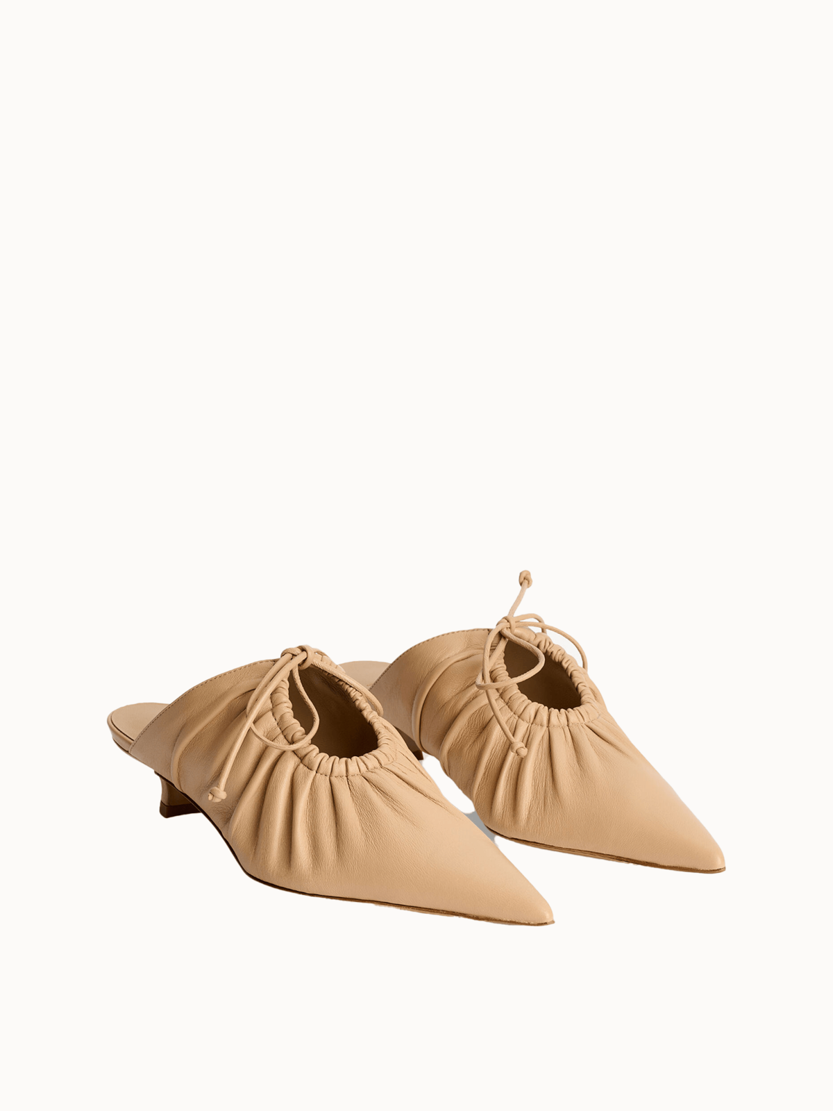 By Malene Birger Masey Leather Mules - Light Sand - Image 3 of 4