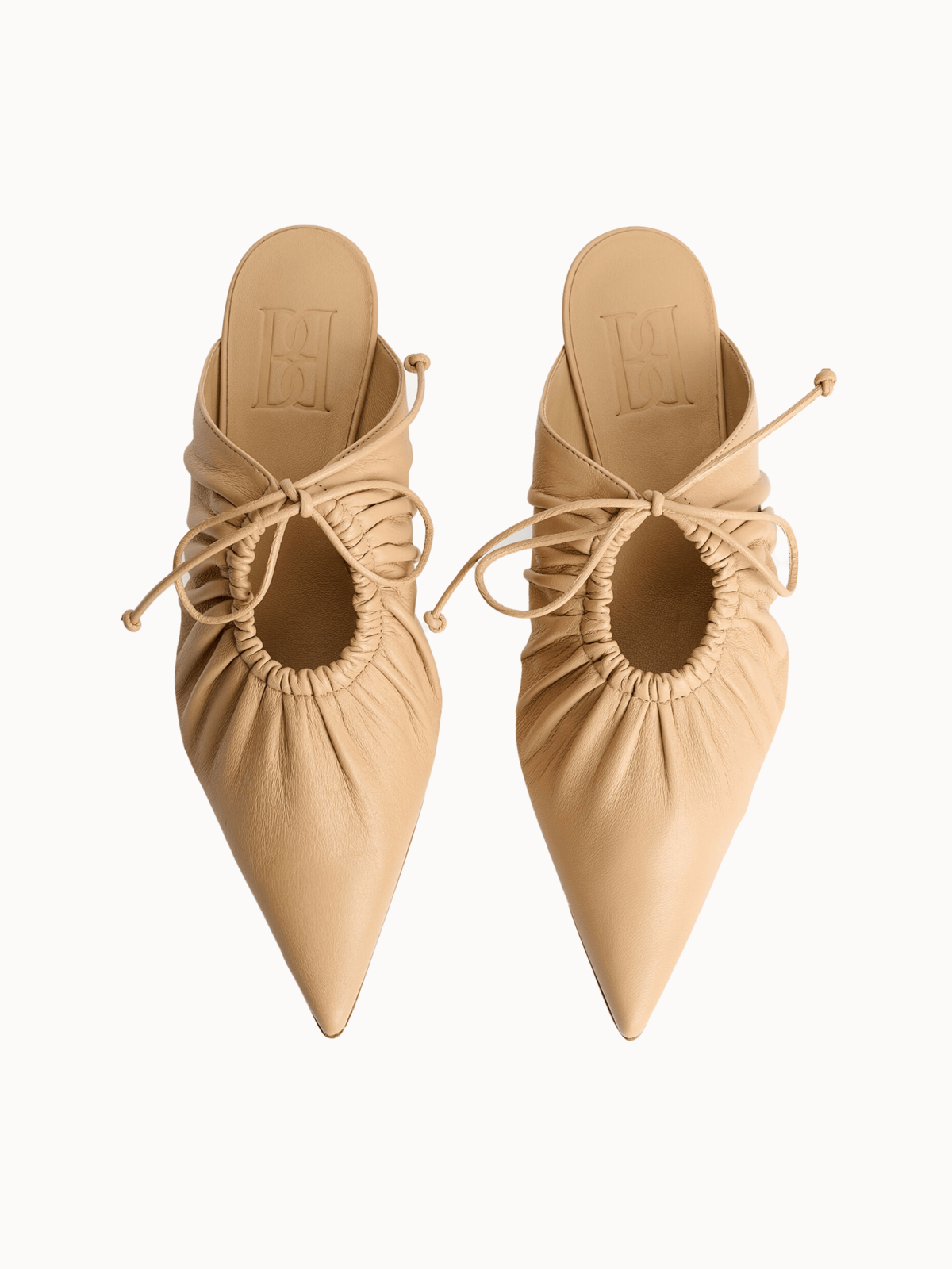 By Malene Birger Masey Leather Mules - Light Sand - Image 4 of 4