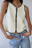 Callahan Mala Stitch Tank - Creme - Thumbnail 1