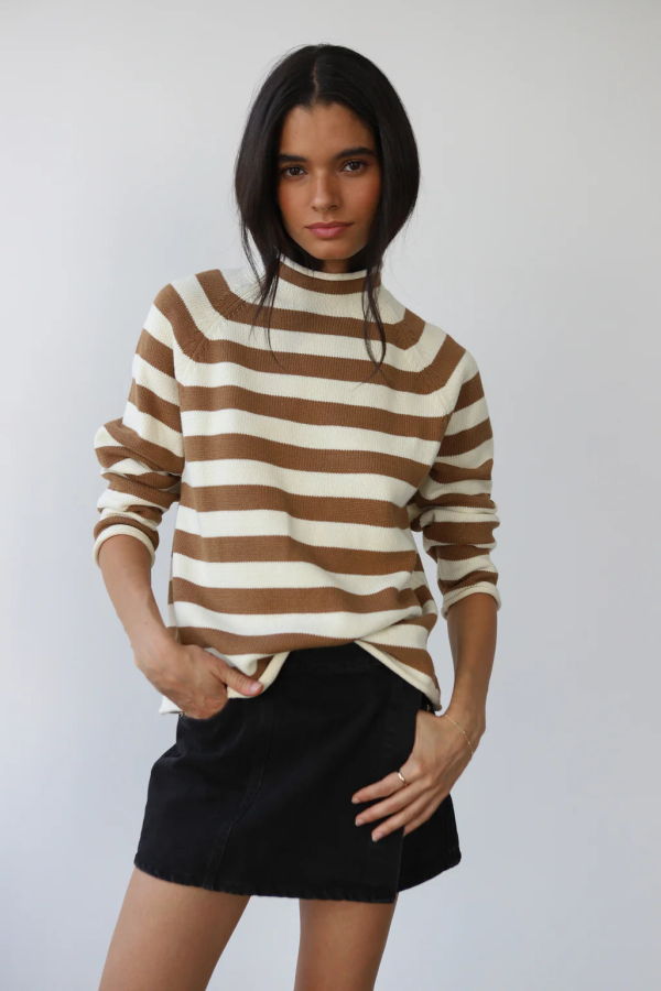 Callahan Mock Neck Sweater - Ginger Root
