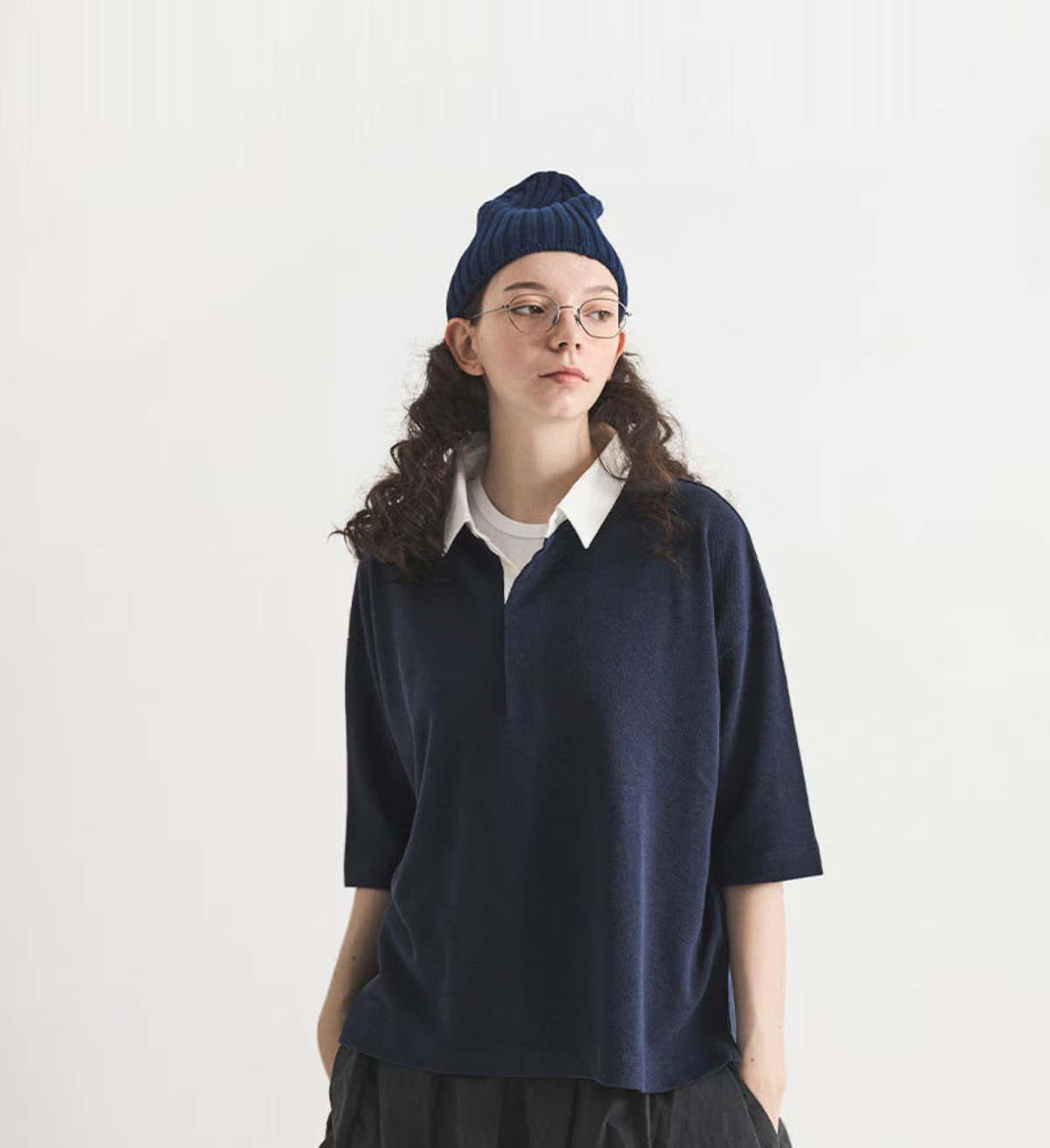 Veritecoeur Cotton Linen Polo Shirt - Image 1 of 7