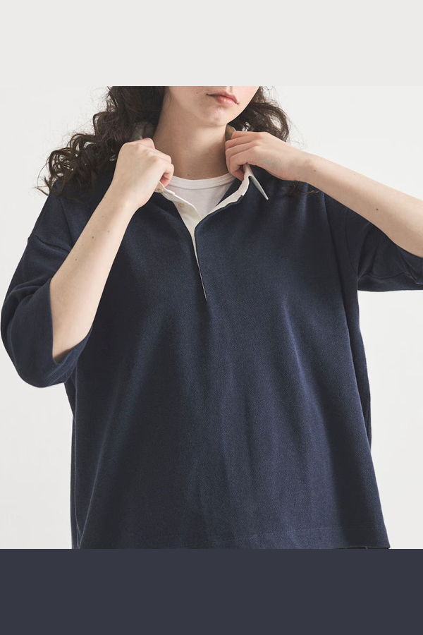 Veritecoeur Cotton Linen Polo Shirt