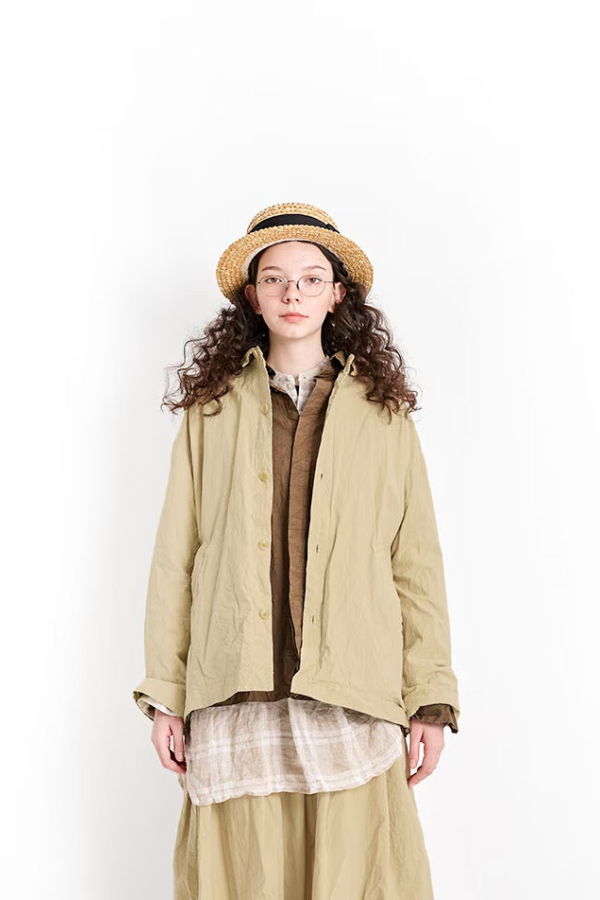 Veritecoeur Garment-Dyed Shirt Jacket
