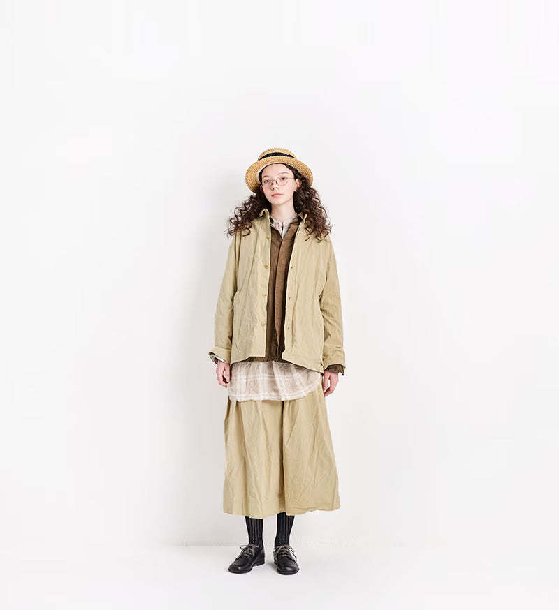 Veritecoeur Garment-Dyed Shirt Jacket