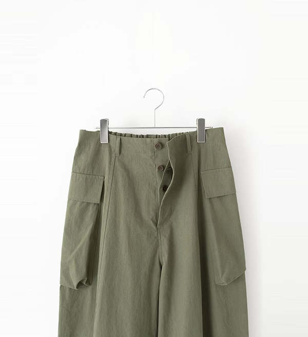 Veritecoeur Peach Skin Cargo Pants