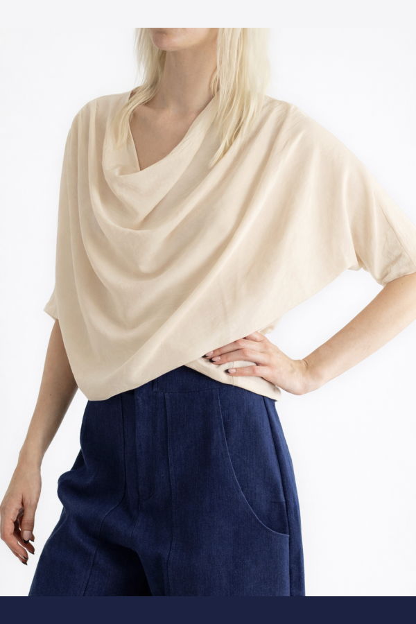 Meg Abstraction Cowl Top