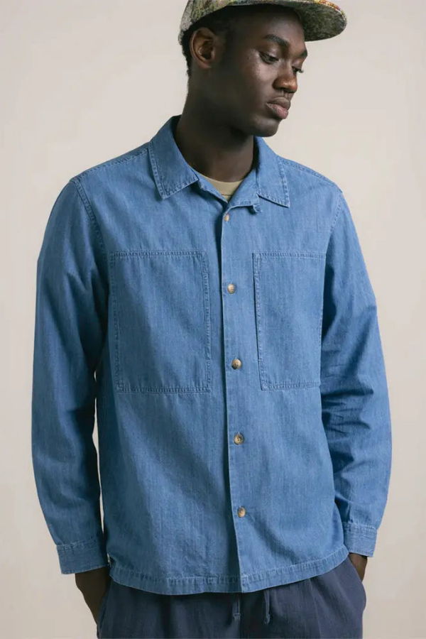 Kestin Durno Overshirt - Washed Denim