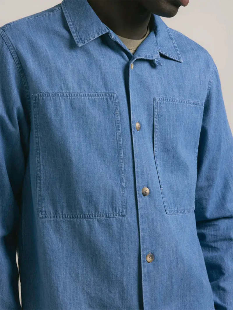 Kestin Durno Overshirt - Washed Denim