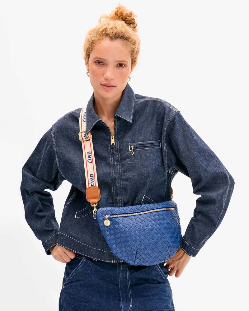 Clare V. Grande Woven Fanny Pack