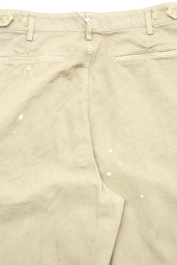 Auralee Garment-Dyed Finx Light Chino One-Tuck Wide Pants | Garmentory
