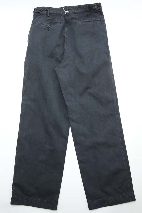 Auralee Garment-Dyed Finx Light Chino One-Tuck Wide Pants