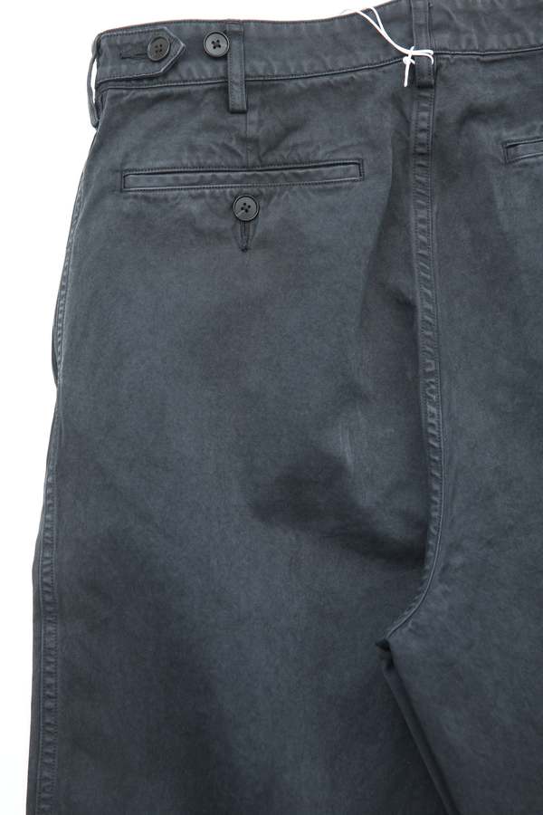 Auralee Garment-Dyed Finx Light Chino One-Tuck Wide Pants