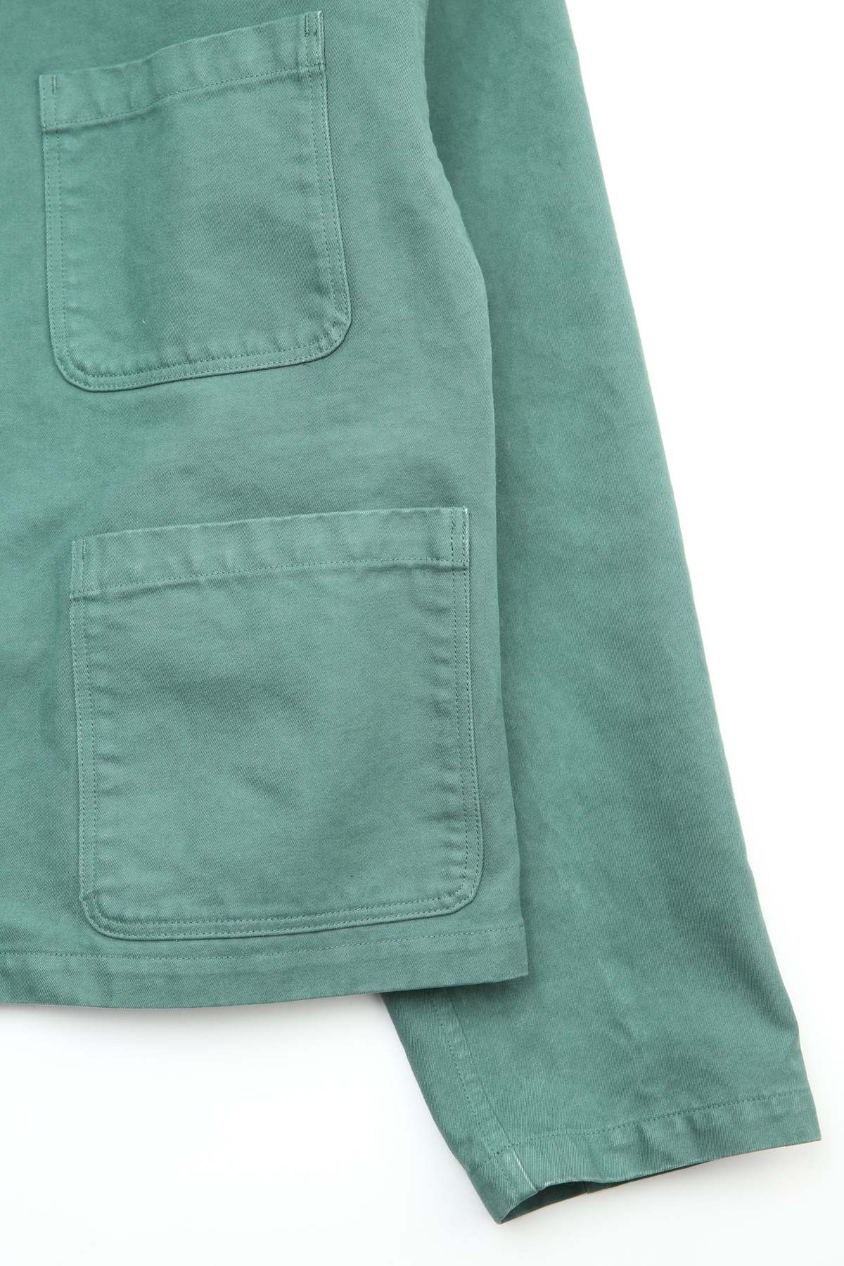 Auralee Garment-Dyed Organic Cotton Heavy Twill Short Work Jacket - Image 3 of 8