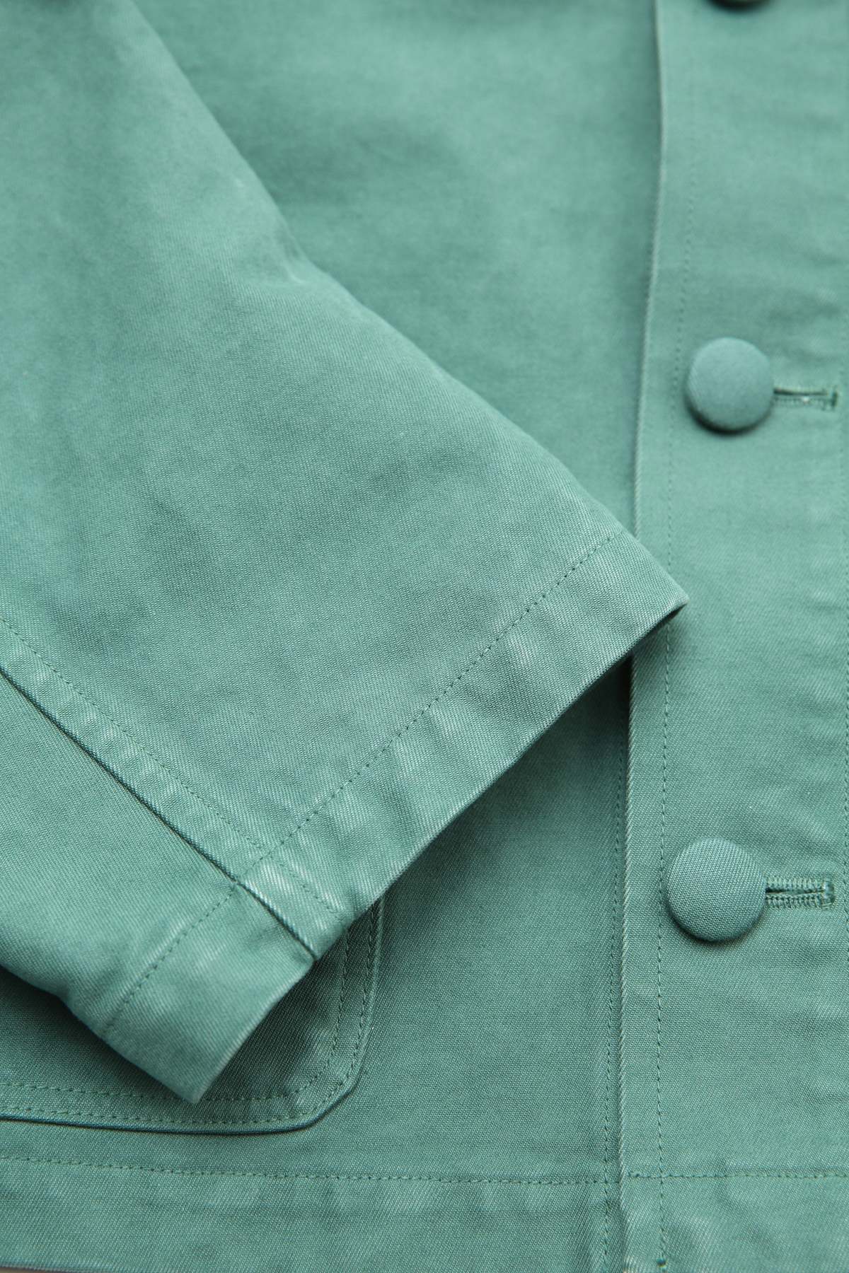 Auralee Garment-Dyed Organic Cotton Heavy Twill Short Work Jacket - Image 4 of 8