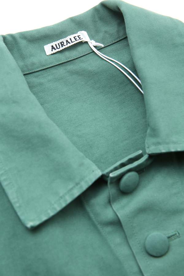 Auralee Garment-Dyed Organic Cotton Heavy Twill Short Work Jacket